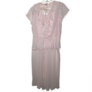 Vintage Victoria’s Secret Pink Sheer Lace Pajama Set med Y2k 2000s fairy-core